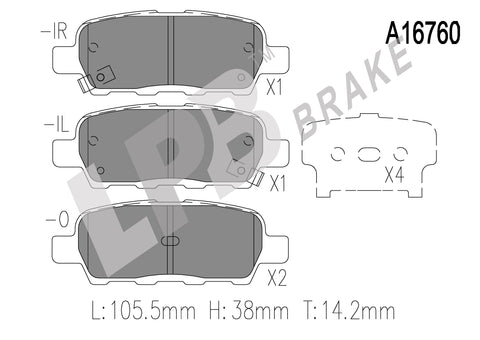 NA16760 Rear Pads Renault Koleos
