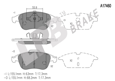 NA17460 Front Pads Renault Clio IV BH