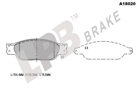 NA18020 Front Pads Jaguar XJ6 X350