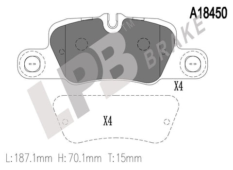 NA18450 Rear Pads Porsche Panamera