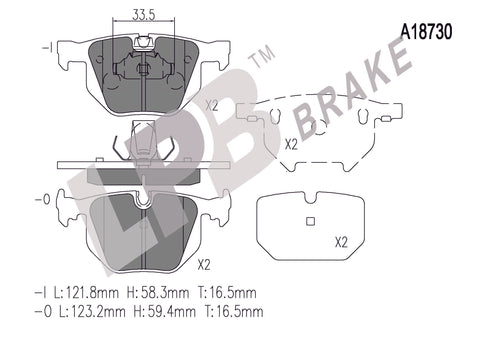 NA18730 Rear Pads BMW 7-Series E65 / E66