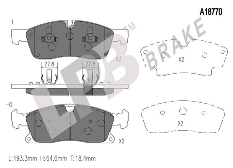 NA18770 Front Pads M/Benz M-Class W166 3rd G ML250