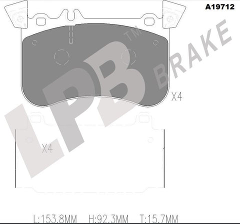 NA19712 Front Pads M/Benz A-Class W176 / C117 Coupe / GLA-Class X156