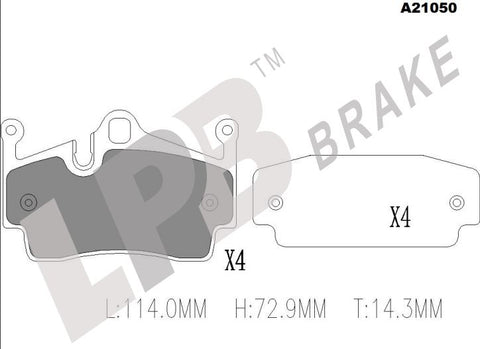 NA21050 Rear Pads Porsche Cayman 987 / Boxster 987
