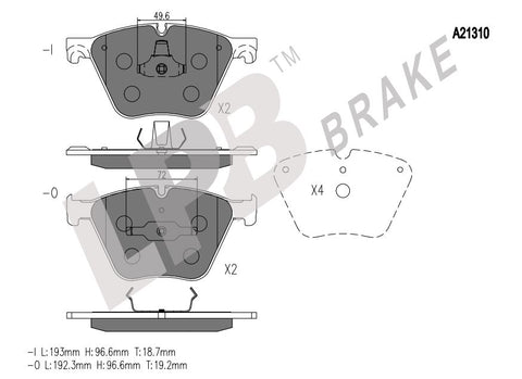 NA21310 Front Pads BMW 7 S F01-F04 750i