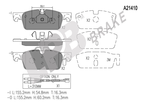 NA21410 Front Pads Peugeot 508/508 SW THP