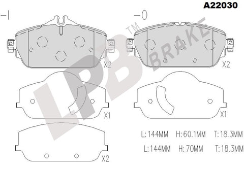 NA22030 Front Pads M/Benz C-Class W205 / GLA-Class X156 CLA200
