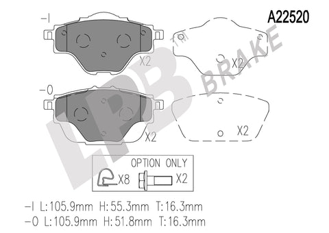 NA22520 Rear Pads Citroen Grand Picasso II
