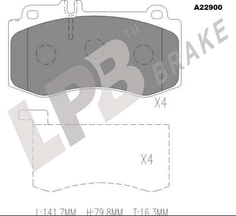 NA22900 Front Pads M/Benz CLS Class W218 / E-Class W212