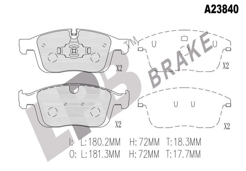 NA23840 Front Pads Volvo XC60 T5 / T6