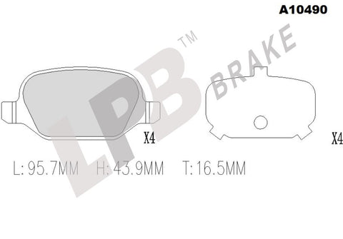 NA10490 Rear Pads Alfa Romeo 147